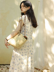 【予約】刺繍ウエスト シンチングドレス