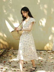 【予約】刺繍ウエスト シンチングドレス