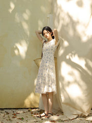 【予約】刺繍ウエスト シンチングドレス