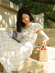 【予約】刺繍ウエスト シンチングドレス