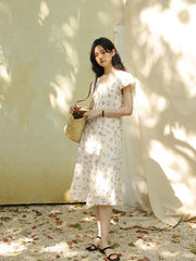 【予約】刺繍ウエスト シンチングドレス