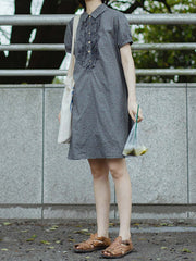 クラシック フローラル コットンシャツドレス