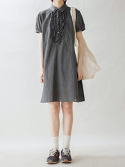 クラシック フローラル コットンシャツドレス