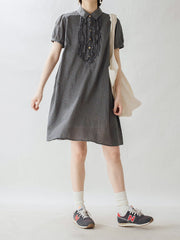 クラシック フローラル コットンシャツドレス