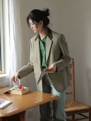 オーバーサイズウールブレザー