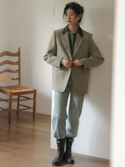 オーバーサイズウールブレザー