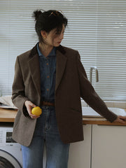 オーバーサイズウールブレザー