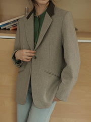 オーバーサイズウールブレザー