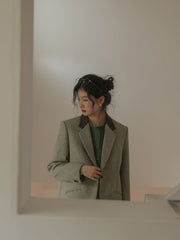 オーバーサイズウールブレザー