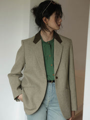 オーバーサイズウールブレザー