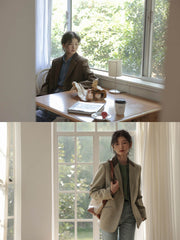 オーバーサイズウールブレザー