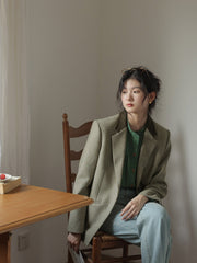 オーバーサイズウールブレザー