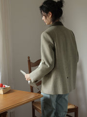 オーバーサイズウールブレザー