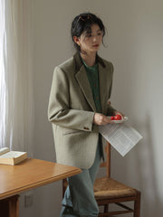 オーバーサイズウールブレザー