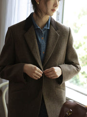 オーバーサイズウールブレザー