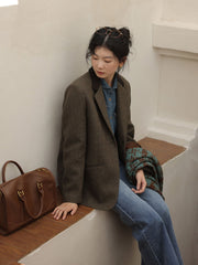 オーバーサイズウールブレザー