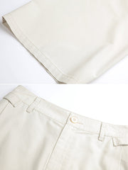 エコフレンドリーなテンセルコットン九分丈パンツ