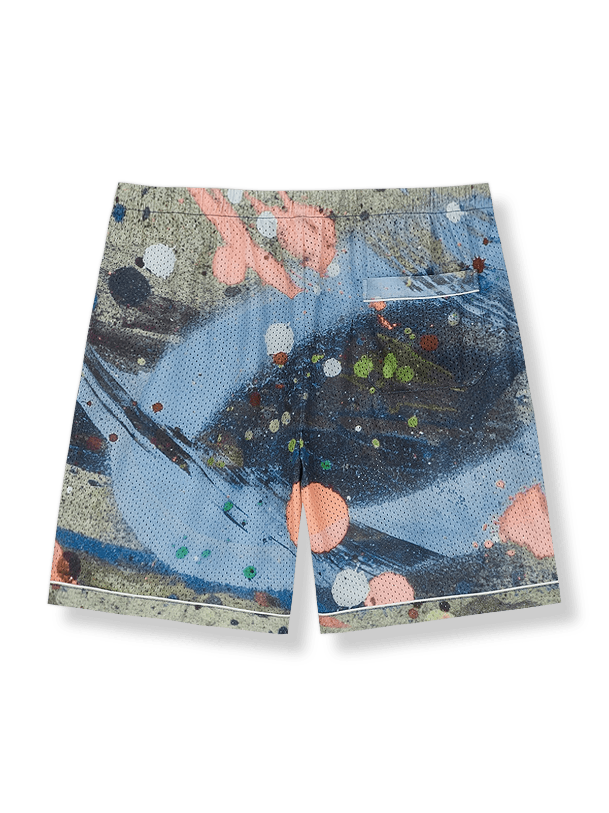 アクションペインティング速乾メッシュパジャマショーツの正面画像