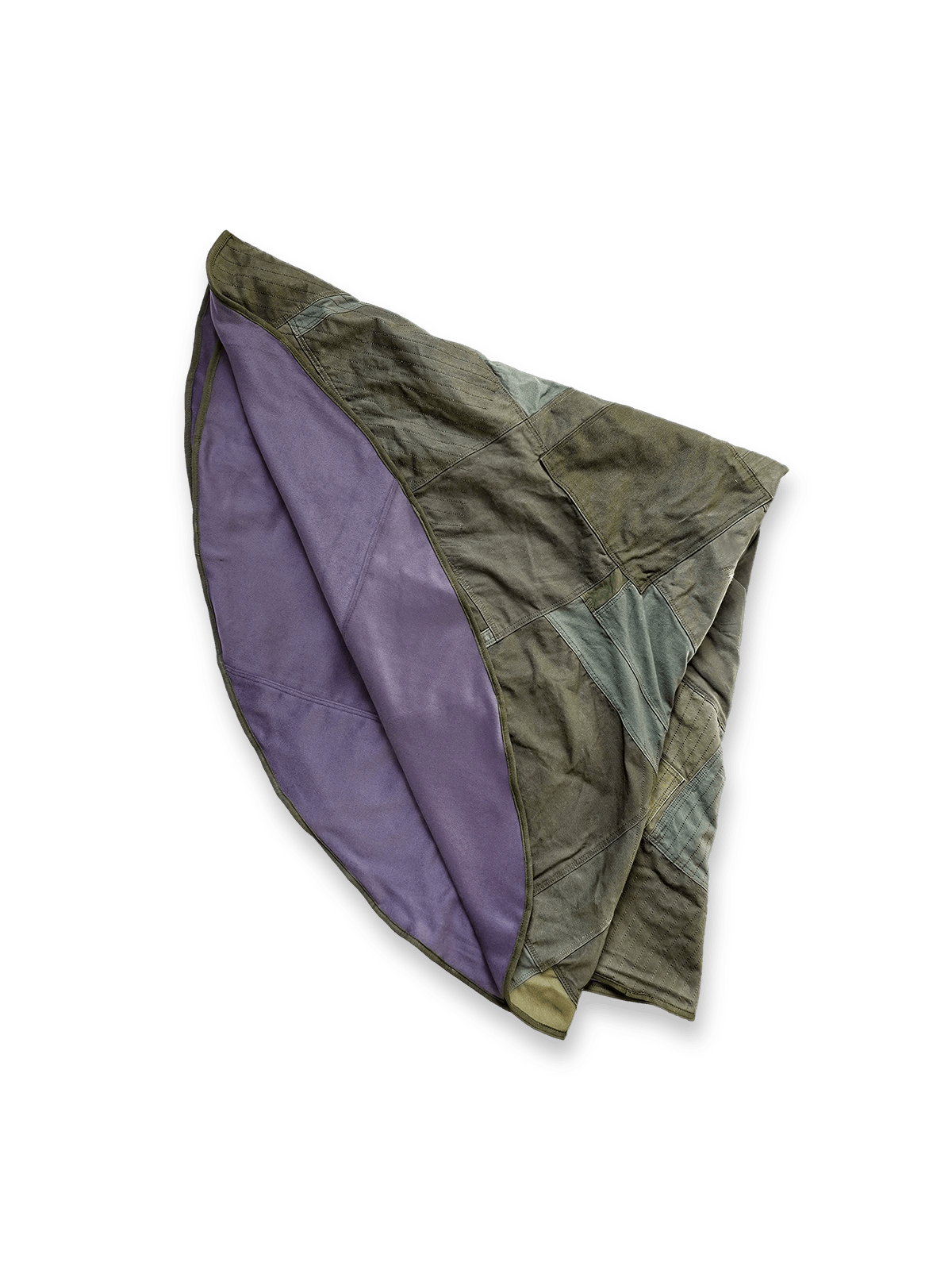 解体リメイク軍用帆布パッチワークラグの全体画像