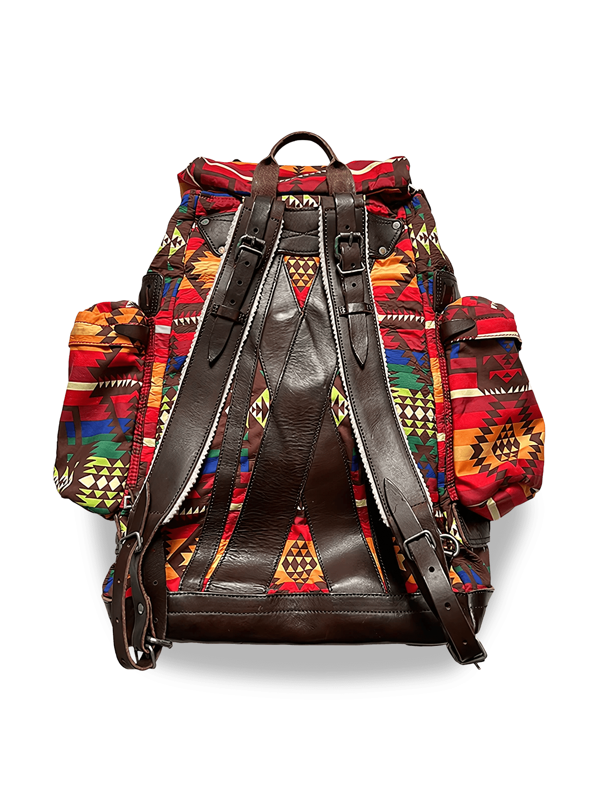 インディアンスタイル 軽量ナイロン&牛革バックパックの画像