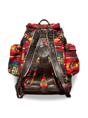 インディアンスタイル 軽量ナイロン&牛革バックパックの画像