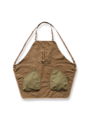 ヴィンテージ風ウォッシュ加工キャンバスエプロンの正面全体図