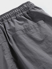 アシンメトリーパッチワーク ナイロン ショートパンツ