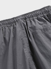 アシンメトリーパッチワーク ナイロン ショートパンツ