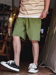 ウォッシュドストレート ドローコードショーツ