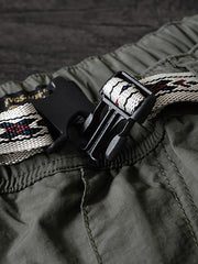 ショーツのウエストマグネットバックルとポケットのディテール