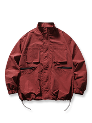 製品画像: アウトドアスタンドカラーポケット付きレトロシェルジャケット全体表示