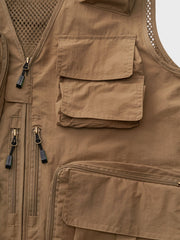 アウトドア 多ポケット ベスト