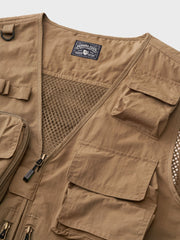 アウトドア 多ポケット ベスト