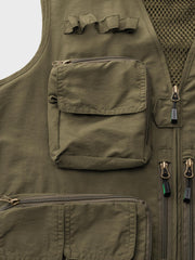 アウトドア 多ポケット ベスト