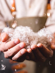 アウトドア・フード付き ダック 中綿ジャケット