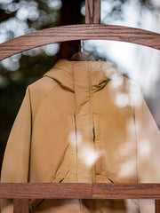 アウトドア・フード付き ダック 中綿ジャケット