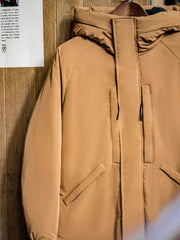 アウトドア・フード付き ダック 中綿ジャケット