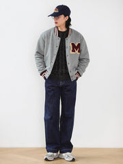 配色切り替え 裏フリースベースボールジャケット