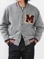 配色切り替え 裏フリースベースボールジャケット