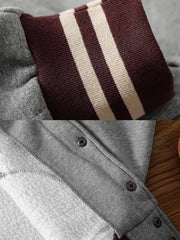 配色切り替え 裏フリースベースボールジャケット