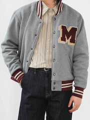 配色切り替え 裏フリースベースボールジャケット