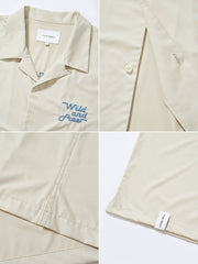 小さな車 刺繍入り 半袖シャツ