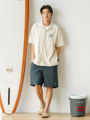 小さな車 刺繍入り 半袖シャツ