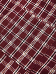 レッドチェック柄 長袖シャツ