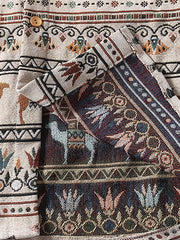 エジプト シンボル ジャガード柄 長袖シャツ