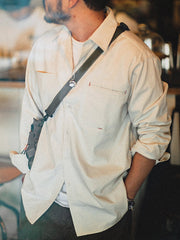 ユニーク ポケット フレンチ ワークシャツ