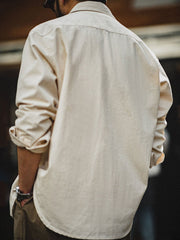 ユニーク ポケット フレンチ ワークシャツ