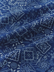 ペイズリー柄 コット長袖シャツ