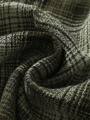 コントラスト チェック柄 長袖シャツ