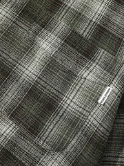 コントラスト チェック柄 長袖シャツ